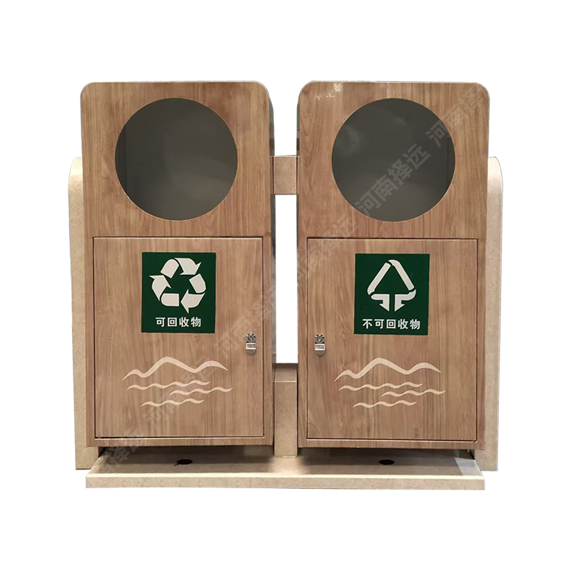 定制仿木纹垃圾桶